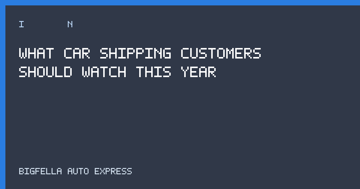 Cover about car shipping trends for customers