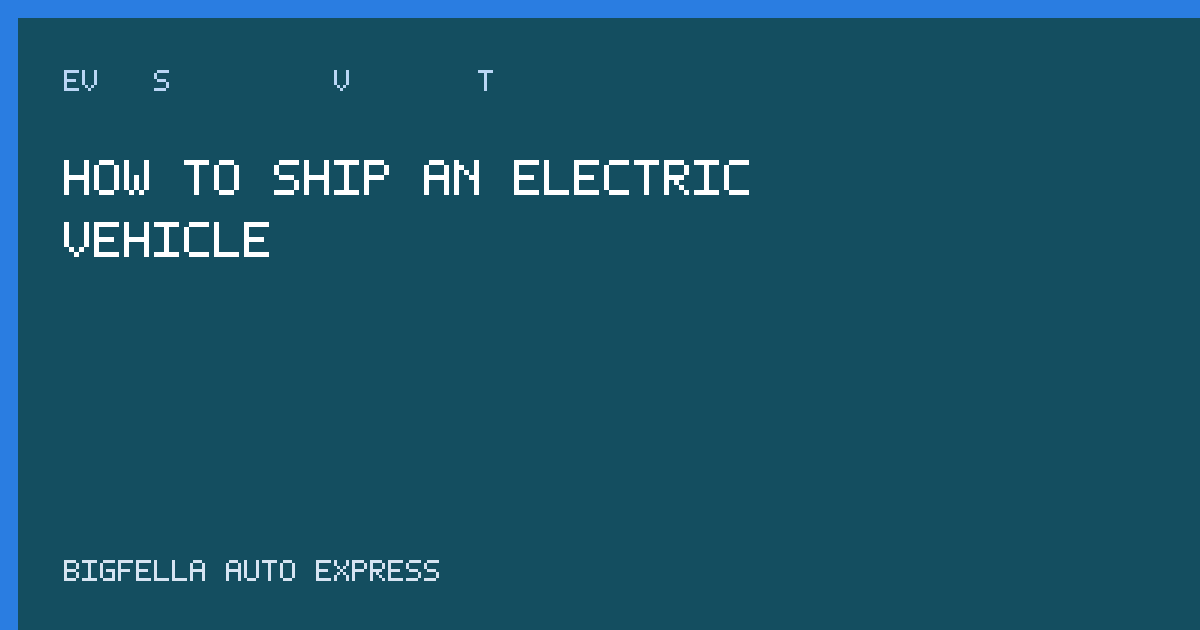Guide cover for shipping an electric vehicle