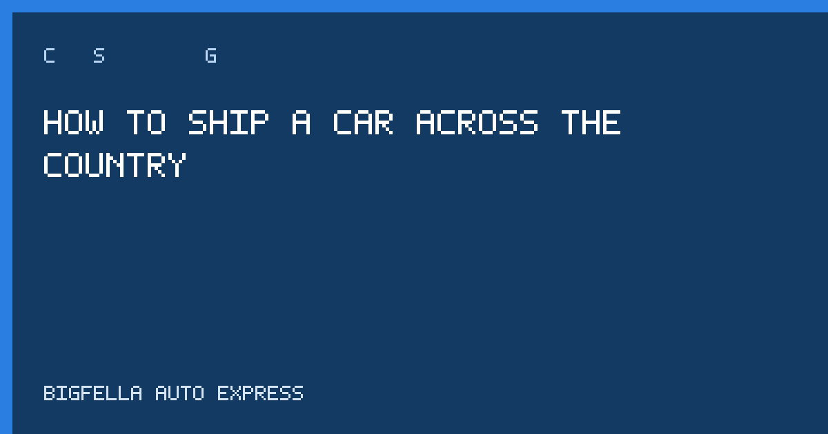 Guide cover for shipping a car across the country